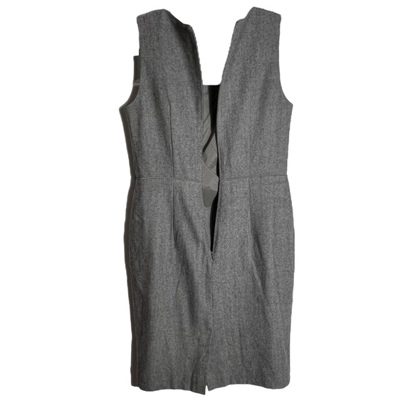 Banana Republic Gray Stretch Wool Blend Sleeveless Sheath Dress, Size 4 - Picture 8 of 10